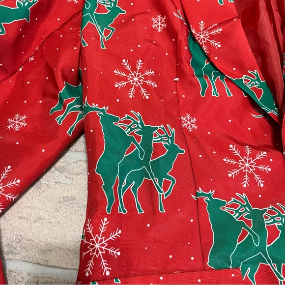 Men’s ugly Christmas inappropriate holiday suit jacket red green deer - Picture 3 of 4
